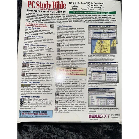 Bible Soft PC Study Bible Version 2 Windows 95 & 3.1 Complete Reference Library - Picture 12 of 14